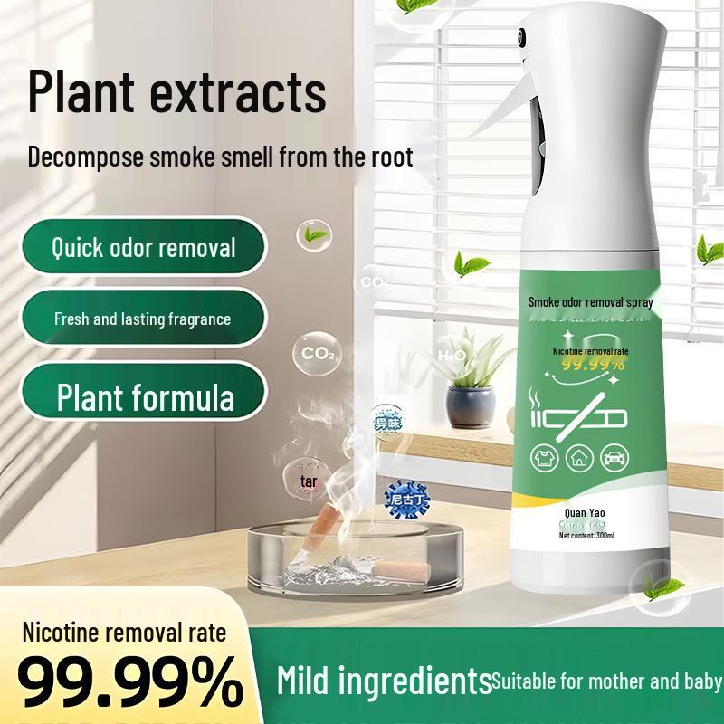 Long-Lasting Enzyme Air Purifier Spray: Removes Smoke & Nicotine for Fresh Indoor & Car Air
