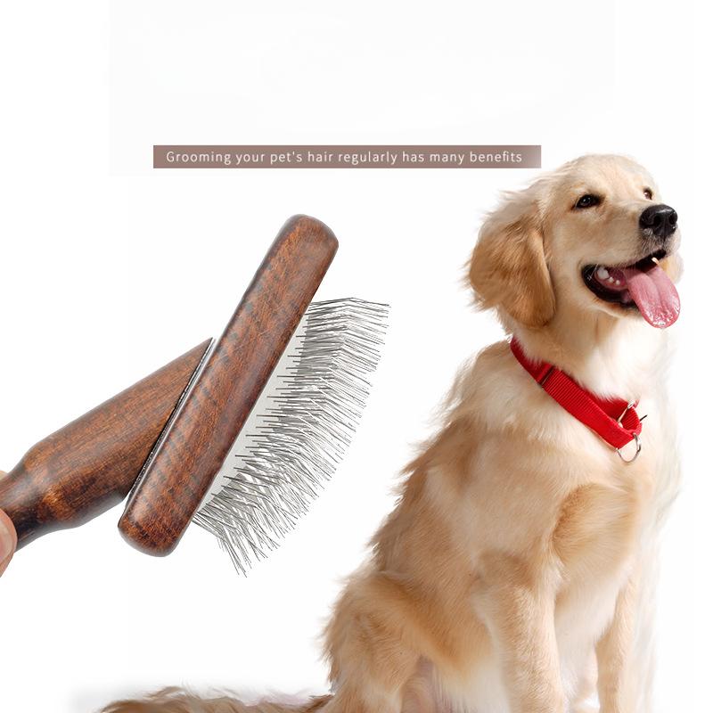 Pet Supplies, Solid Wood, Antique Comb, Cat and Dog Grooming Comb, Dog Grooming Comb, Fluffy Styling, Hair Removal Needle Comb