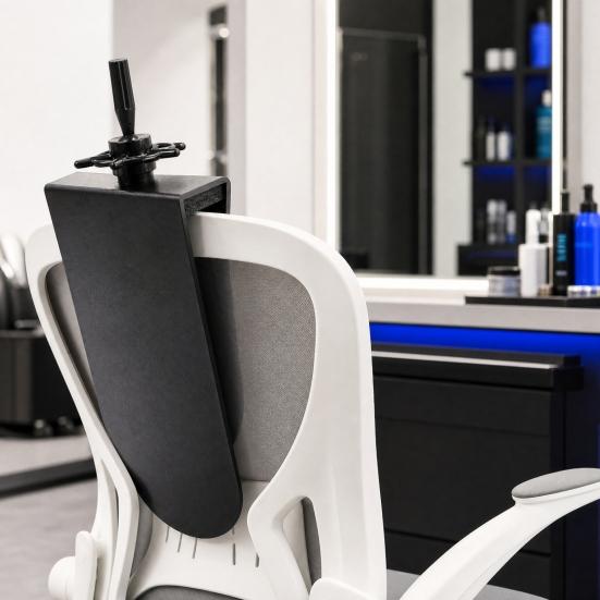 Mannequin Head Clamp Stand for Chairs, Adjustable Hairdresser Braiding Styling Practice Wig Head Holder, Cosmetology Manikin Head Seat Back Clamp