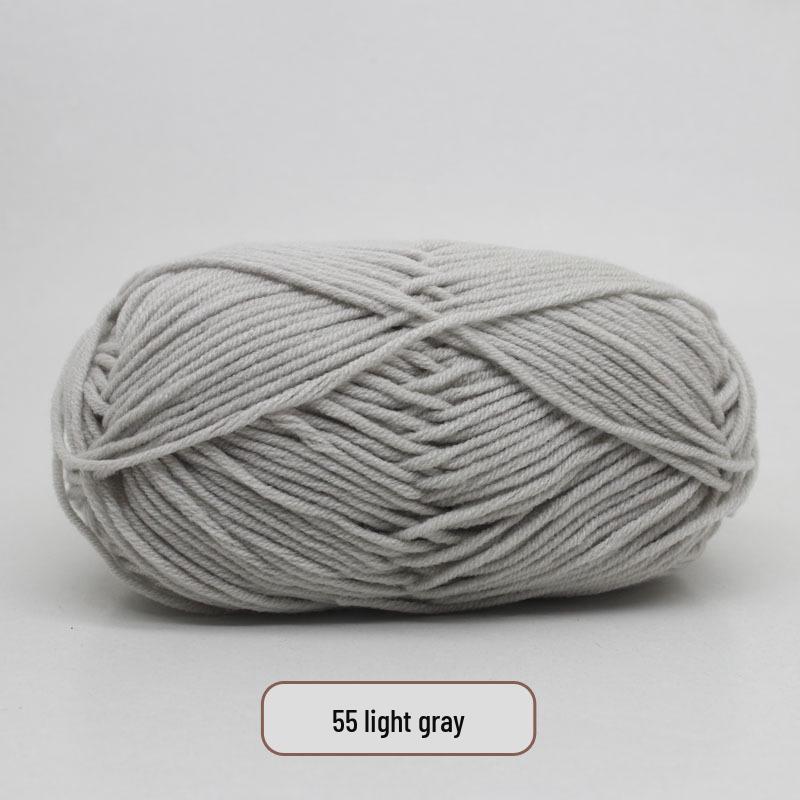 5-Strand Milk Cotton Yarn Scarf & Hand-Knitted Hat Yarn - Baby Soft, Medium Thickness, Free Shipping
