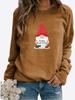 Autumn and Winter Women's Christmas Theme Printing Sweater Round Neck Long Sleeve Casual Sweatshirt Plus Size Top