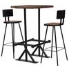 Day and Night - Day and Night High Table and Stools Set 3 Pieces Solid Recycled Wood