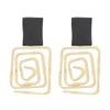 Geometric Alloy Earrings Women Minimalist Vintage Style Gold Tone Fashion Stud Earring Accessory