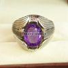 Amethyst Oval Cut Gemstone With 925 Sterling Silver Ring For Men's #A674 JL375658843111