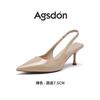 Augustine Bag Head Sandals Women's 2025 Summer New Pointed Nude Temperament French High Heels Stiletto Single Shoes