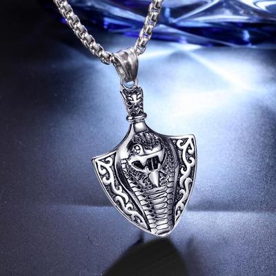 Egyptian Power Cobra King Retro Metal Pendant Men's Fashion Necklace