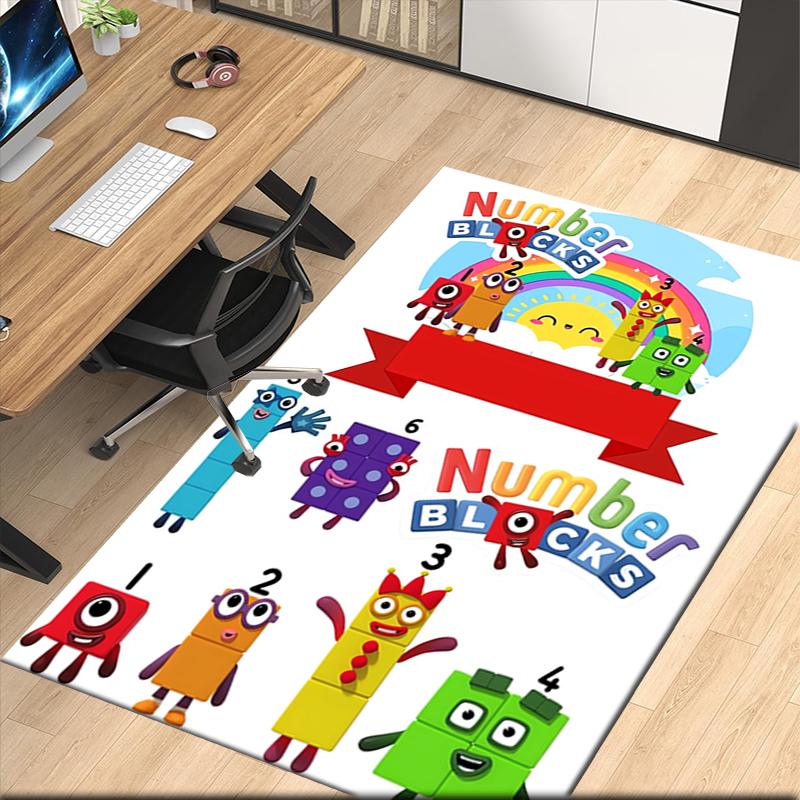Tappeto Stampato Numberblocks, per Sedia da Ufficio Soggiorno Camera da Letto Cucina Decorazioni Regali.