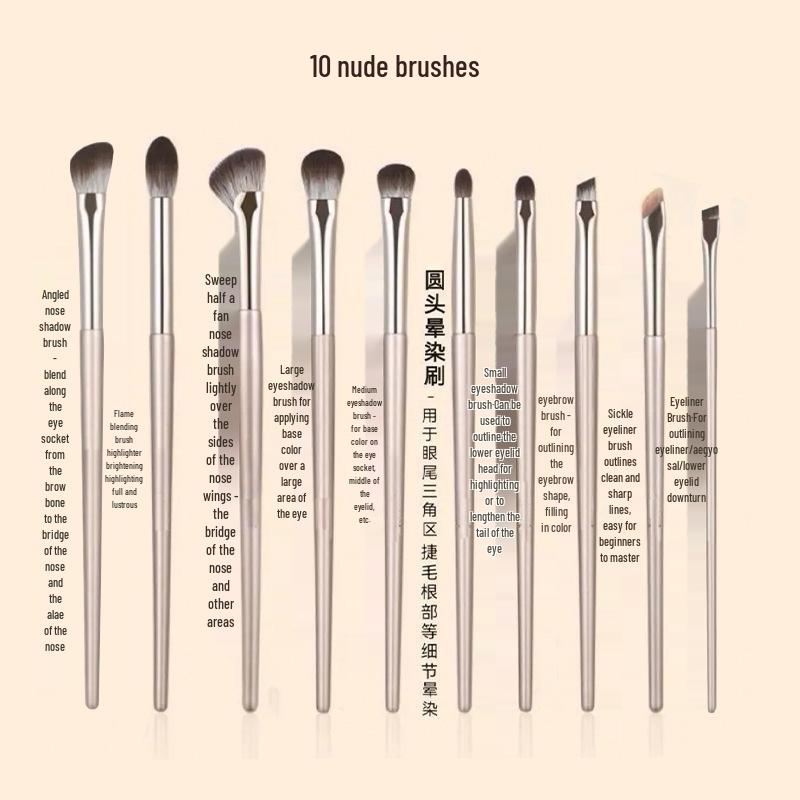 Holiday 12-Piece Makeup Brush Set: Powder, Eyeshadow, Foundation & Concealer Brushes with Soft Bristles