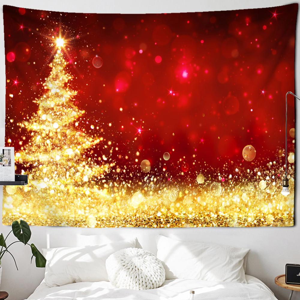 Christmas Tree Tapestry Decorations Wall Hanging New Year Carpet Christmas Home Yoga Mat Bed Cover Beach Mat Gift