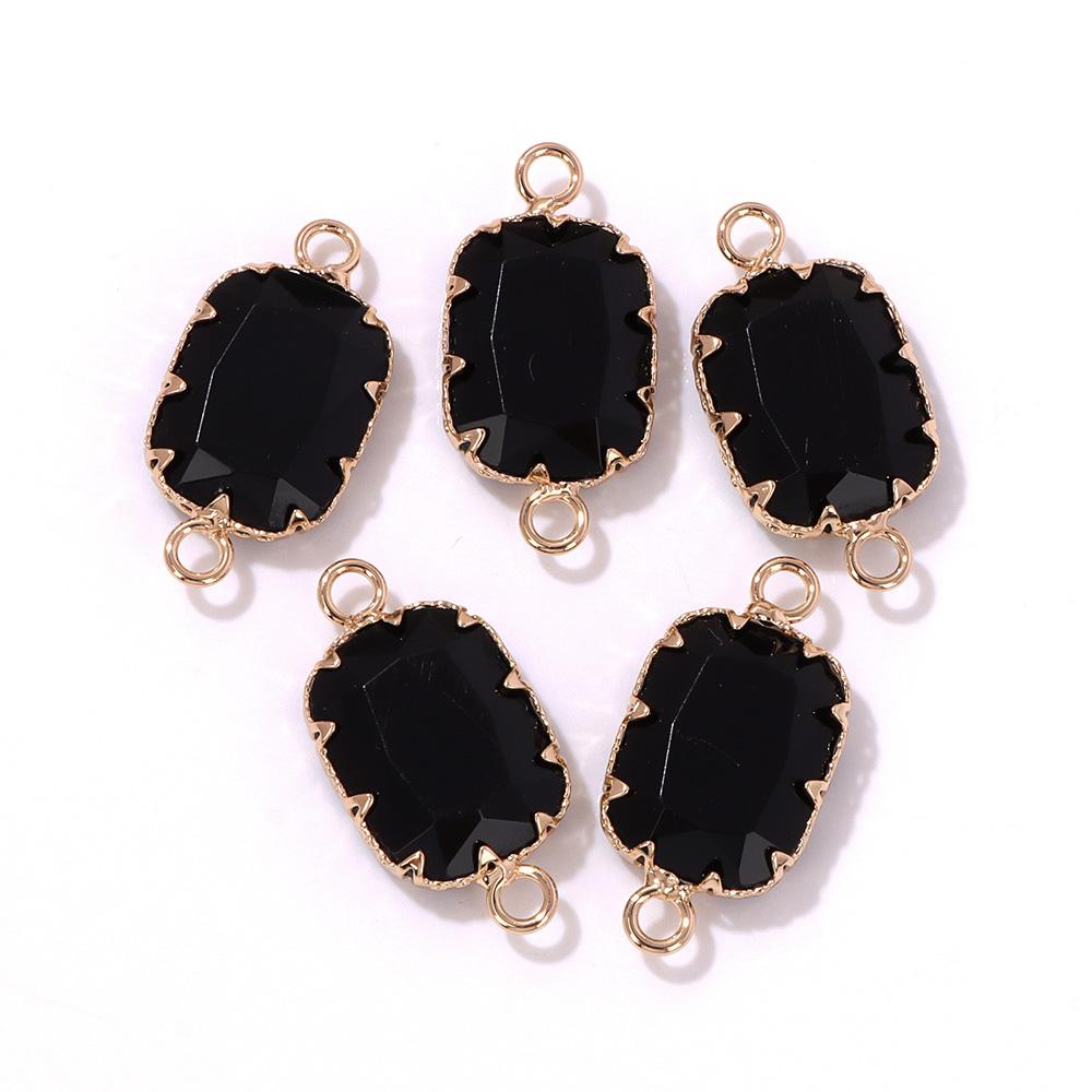 2pcs Natural Stone Pendant Quartz Lapis Chalcedony Amethysts Tiger Eye Stone Connector Charm For Making Necklace Bracelet