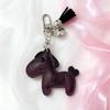 Tassel Pu Leather Horse Key Chain Heart Chinese New Year Gift Horse Pendant  Home Decor
