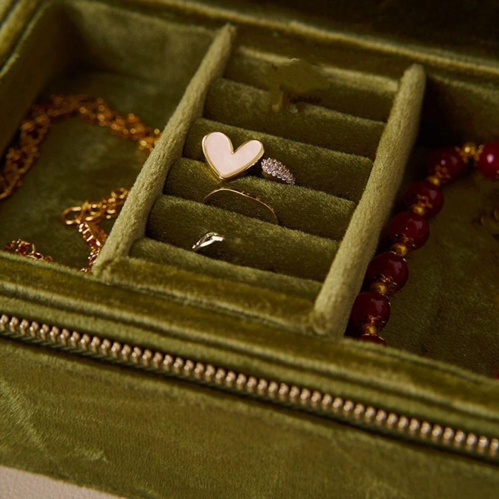 Rings Necklace Velvet Jewelry Holder Detachable Square Jewelry Box Jewelry Storage Case  Travel