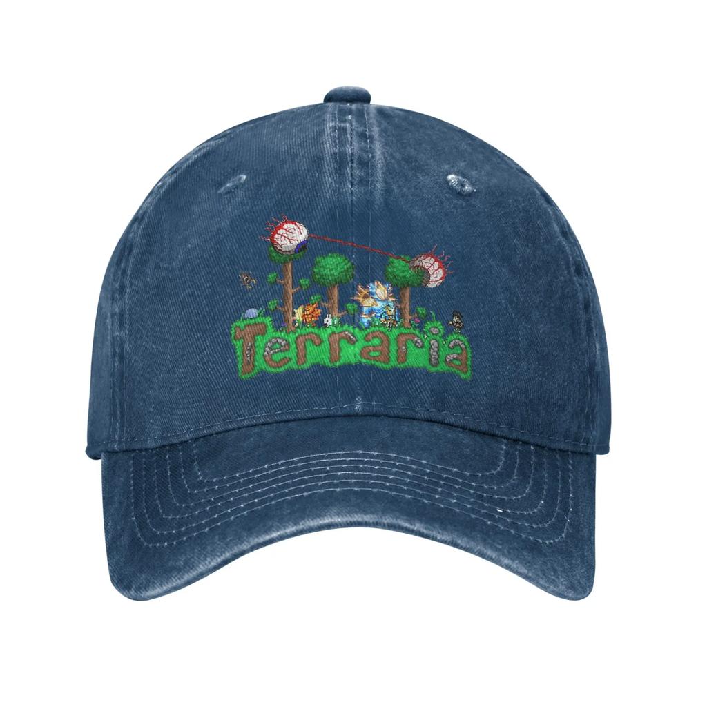Terraria Game Logo Casual Baseball Cap  Hunting Camping Trucker Hat Summer Wholesale Unisex Women Street Style Snapback Cap