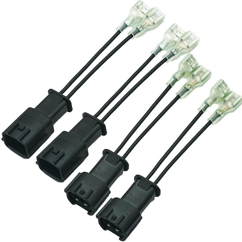 Car Horn Connector Adapter Wiring Harness, Compatible with Ford Chevy Tesla Ram GMC, 2+1 Pack Pigtail Converter for Universal to OEM Horn Replacement
