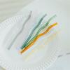 2/4/6PCS Glass Pipette Large Wave-shaped Three-way Curved Shape Creative Tableware Milk Beverage Straw Heat-resistant