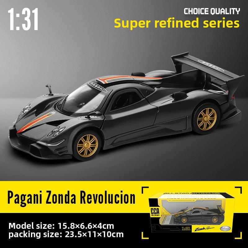 CCA Simulation 1:32 Pagani Zonda Revolucion Racing Car Alloy Model with Sound Light Children Boy Toy Vehicle Gift Home Decor