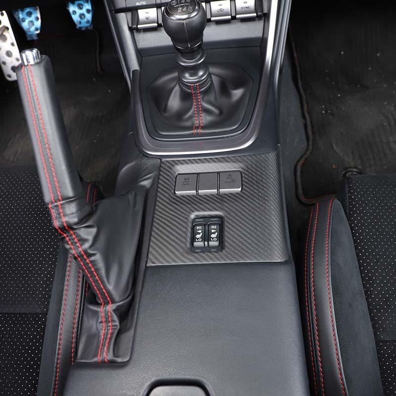 Real Carbon Fiber For Toyota 86  For Subaru BRZ + Car Seat Heating Button Frame Decorative Sticker Interior Accessories