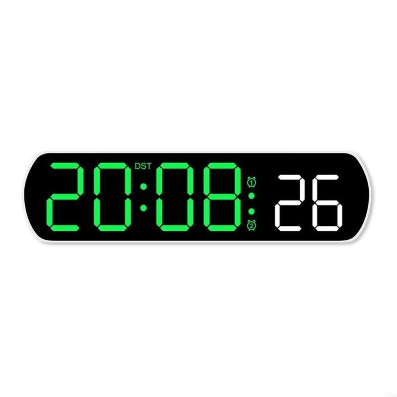 Digital Alarm Clock with Timer Date Temperature Display LED Clock for Desktop зелёный