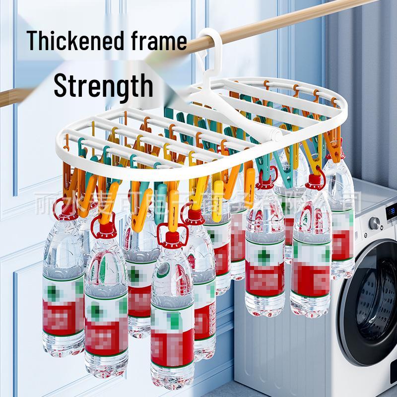 Foldable Multi-Clip Drying Rack for Clothes, Socks, and Underwear