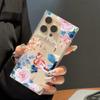 Clear Square Back Tube Case Protection For iPhone 12 16 ProMax 15 Plus 13 14 Pro Max 11 Anti-Oxygen,Flamingo Pattern Casing