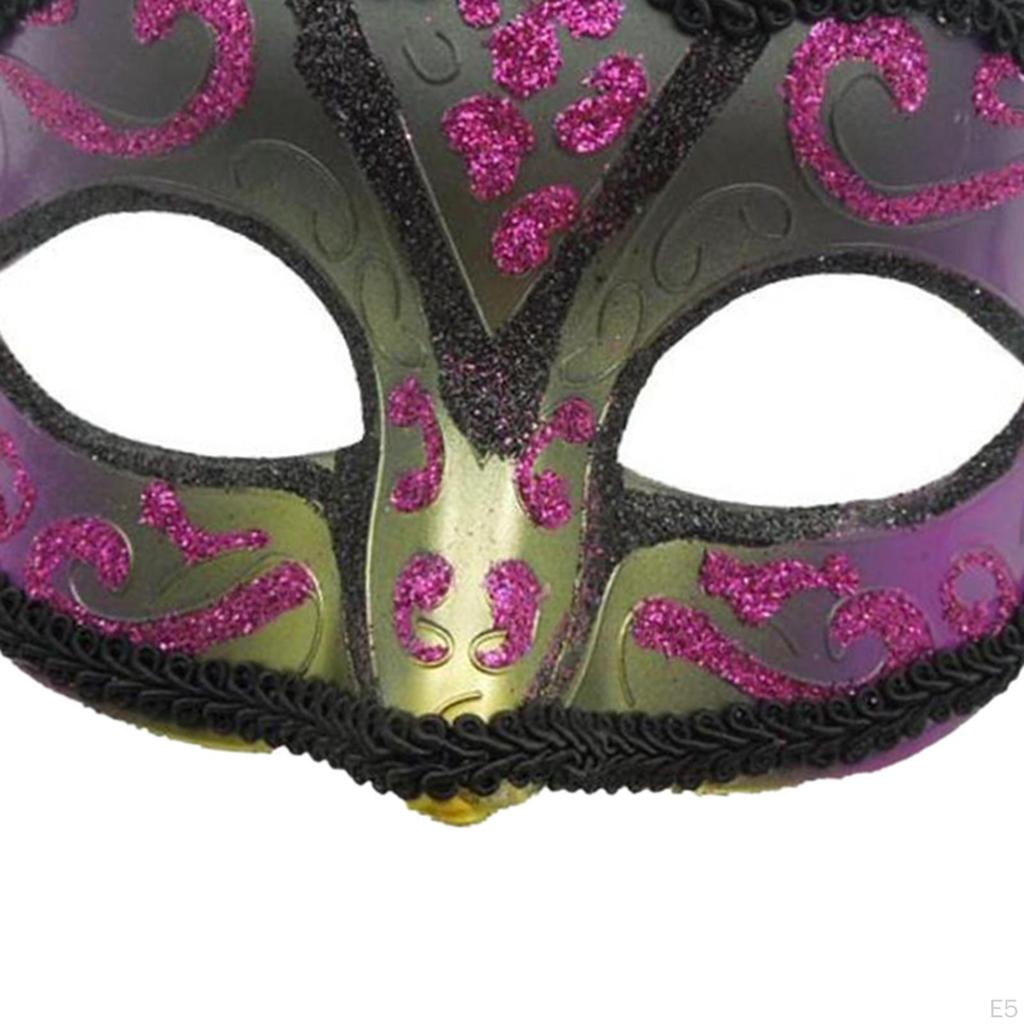 Ladies Masquerade Eye Mask Half Face Retro for Fancy Dress