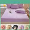 Elastic Winter Fitted Sheet Plush Double Bed Sheet Soft Warm Velvet Bedspread Mattress Cover Bed Linen Protector 90 150 180 200