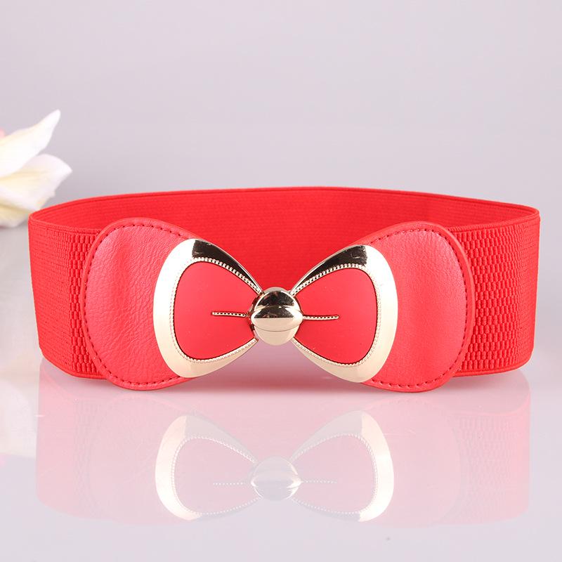 New Fashion Versatile Belt Korean-style Women's Belt with Bow Elastic Belt and Waist Seal