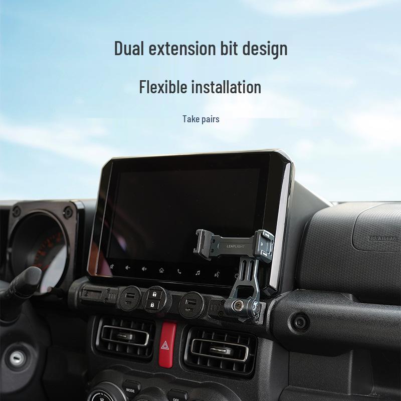 2019+ Jimny Center Console Upgrade: Multifunctional Electronic Components, Expansion Dock, Dual-Booth Design.