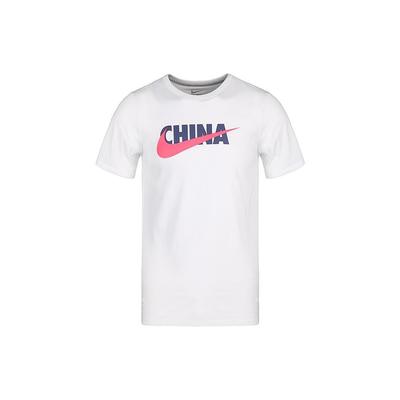 T Shirts Men's White Crew Neck Moderate Straight Fit AQ5189-100