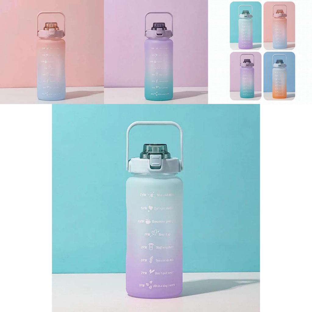 2l Graded Food Grade Plastic Sports Cup With Straw Perfect For Outdoor Activities!