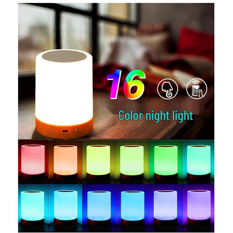 Creative RGB Night Light: Touch-Activated Atmosphere Lamp for Kids' Bedrooms, Bedside, Desk, and Camping.