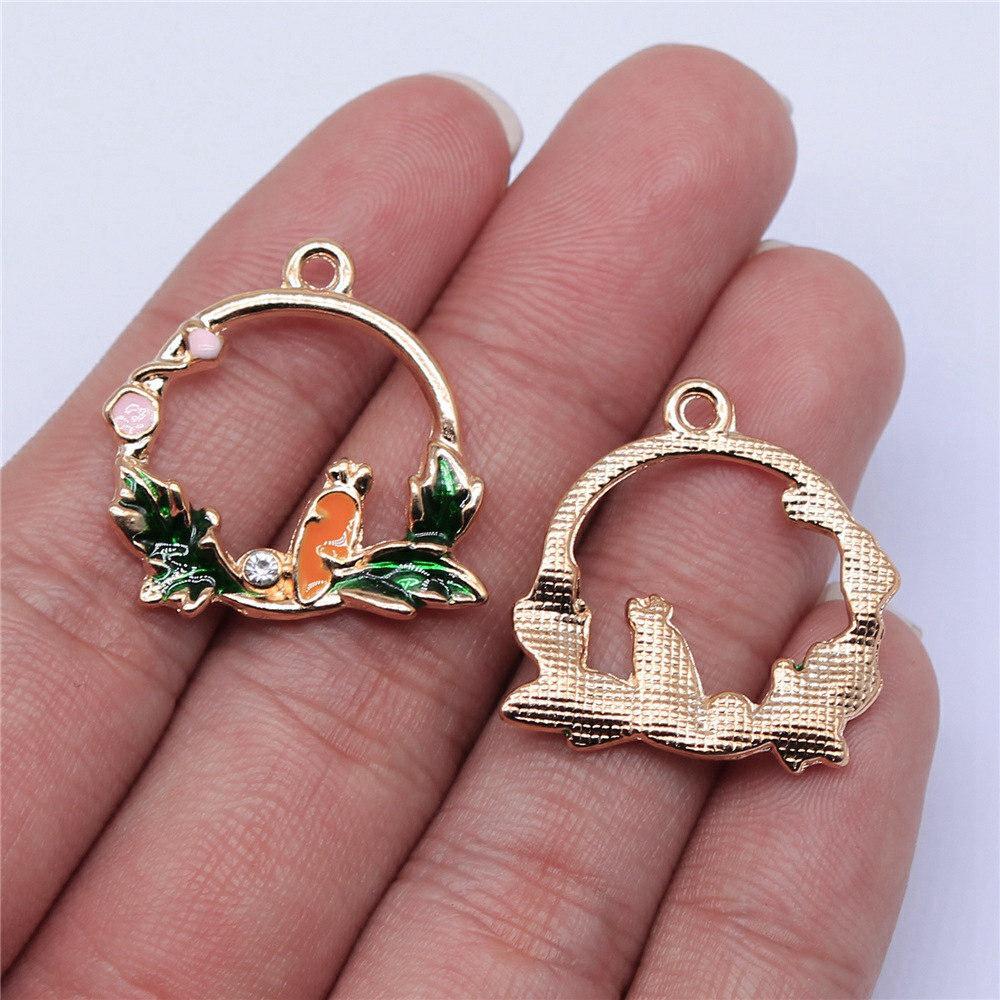 Charms Flamingo Mermaid Enamel Pendants Wedding Jewelry Findings QC054