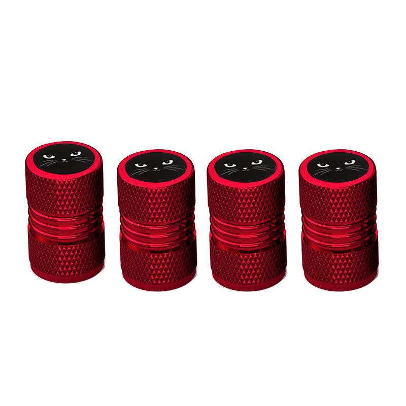 Aluminium Ruitpatroon Driekleurige Bandenventielstamschroefdoppen Universele Wiel Decoratieve Ventielkernhoezen