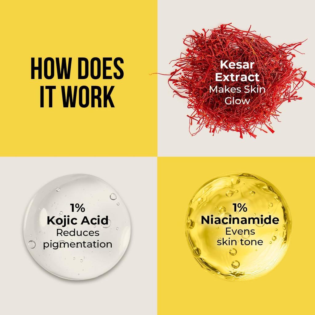 DR. Sheth's Kesar & Kojic Acid Sonnenschutz LSF 50+ Pa++++ Leicht Nicht Fettend 125 g Für Alle Hauttypen