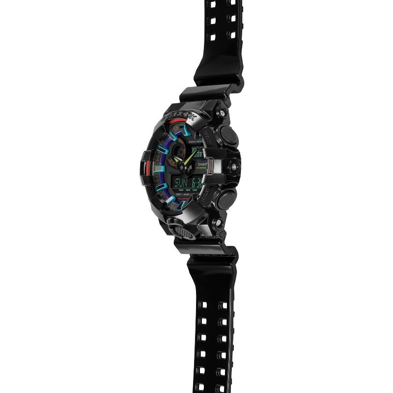 Casio G-SHOCK Herren Resin 200M Wasserdicht Analog Stoßfest Quarz Uhr GA-700RGB-1A