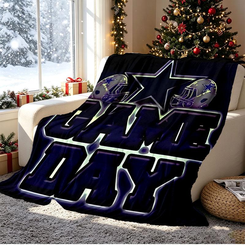 Dallas Cowboys Pattern Blanket for Home Decoration, Bed, Sofa, Car Travel, Camping, Suitable for All Seasons, Birthday Christmas Gift