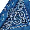 kakatrend bandana paisley 100% cotton tie-dye light blue adult bandana handkerchief unisex durag large size men's sky blue 55cm x 55cm