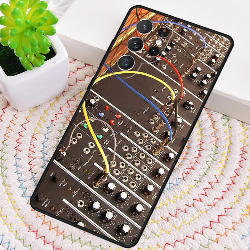 Vintage Synth Synthesizer Soft TPU Phone Case For Samsung Galaxy Note 10 Pro S26 S25 S24 S23 S22 Ultra Plus S21 FE S20 Cover
