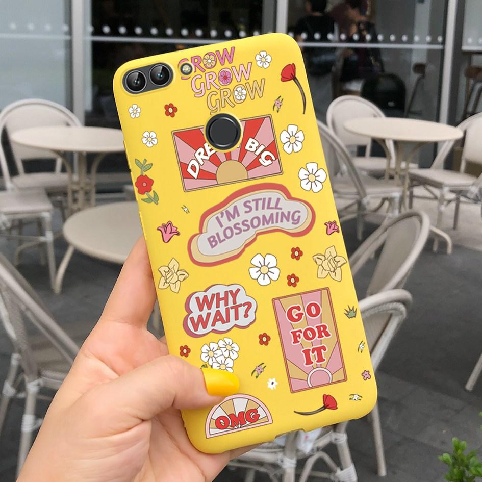For Huawei P Smart Case For Huawei P Smart 2018 Daisy Flower Phone Case FIG-LX1 Soft Tpu Silicone Back Cover On PSmart 5.65" Bag