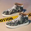 39-47 Übergröße Schuhe für Herren Fad Camouflage Canvas Schuhe Schnürschuhe Komfort High-Top Board Schuhe Vielseitige Freizeit-Sneaker für Herren