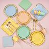 Disposable Party Supplies Set: Paper Plates and Cups for Birthdays and Weddings