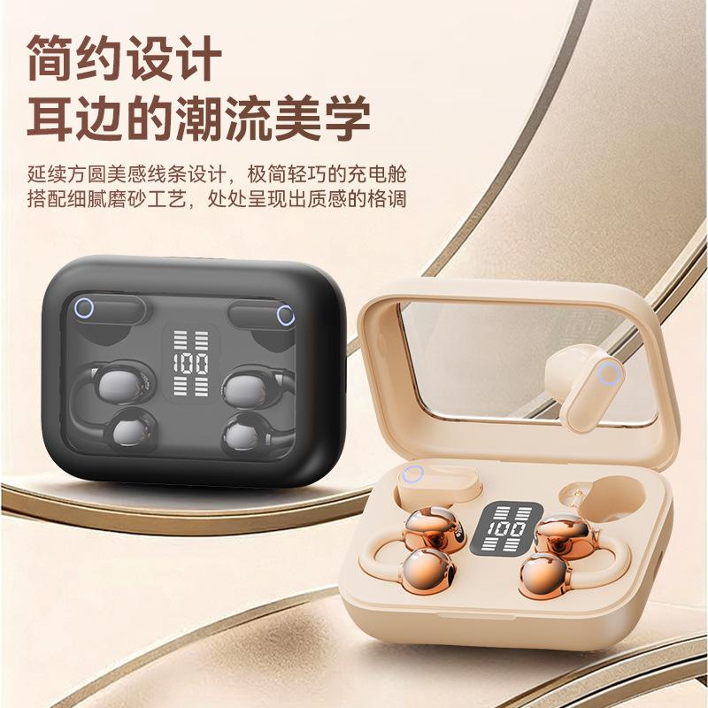 New 2-in-1 Wireless Bluetooth Headphones with Ultra-Long Battery Life, Digital Display, Noise Reduction, and Bone Conduction Earphones