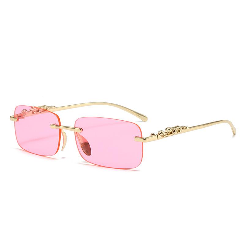 Stylish Rimless Sunglasses for Men Women One Size