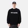WE11DONE Fw22 Solid Color Logo Print Crewneck Sweatshirt Unisex Sweatshirt Black WD-TS3-22-844-U-BK