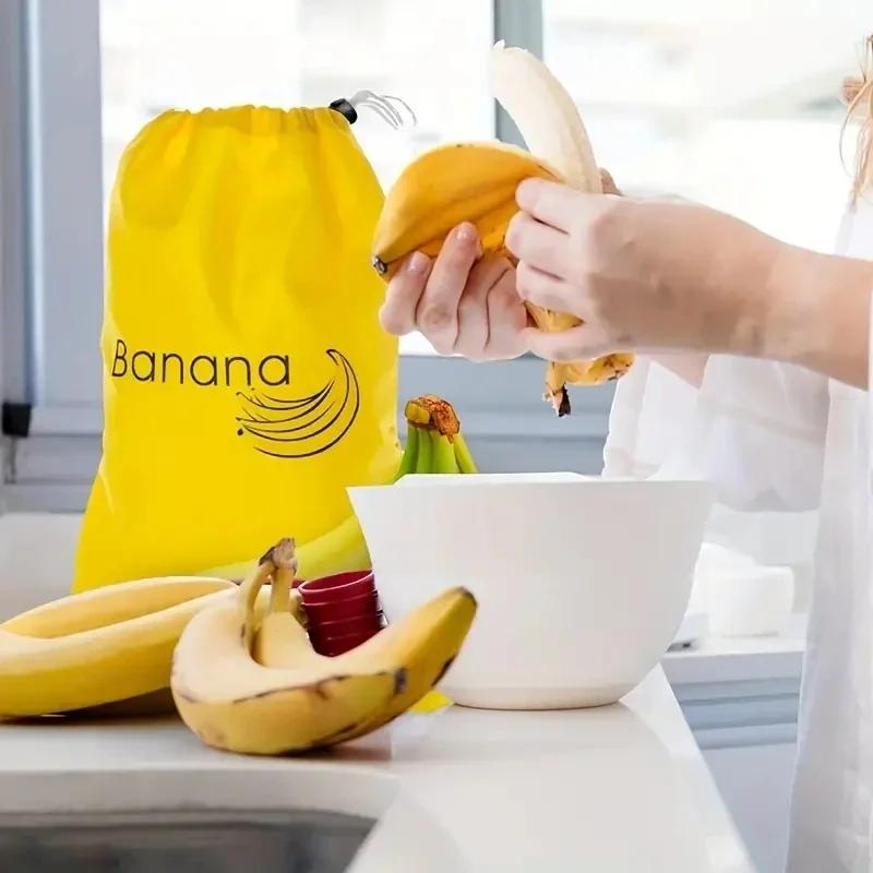Banan Knippe Ficka Förvaringspåse Grönsaks- och Fruktförvaringspåse Matförvaringspåse 1 st