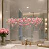 Rose Design Window Sticker, Electrostatic Adhesion No Glue Residue Waterproof Glass Decal for Living Room Bedroom Entrance Hall Home Decor