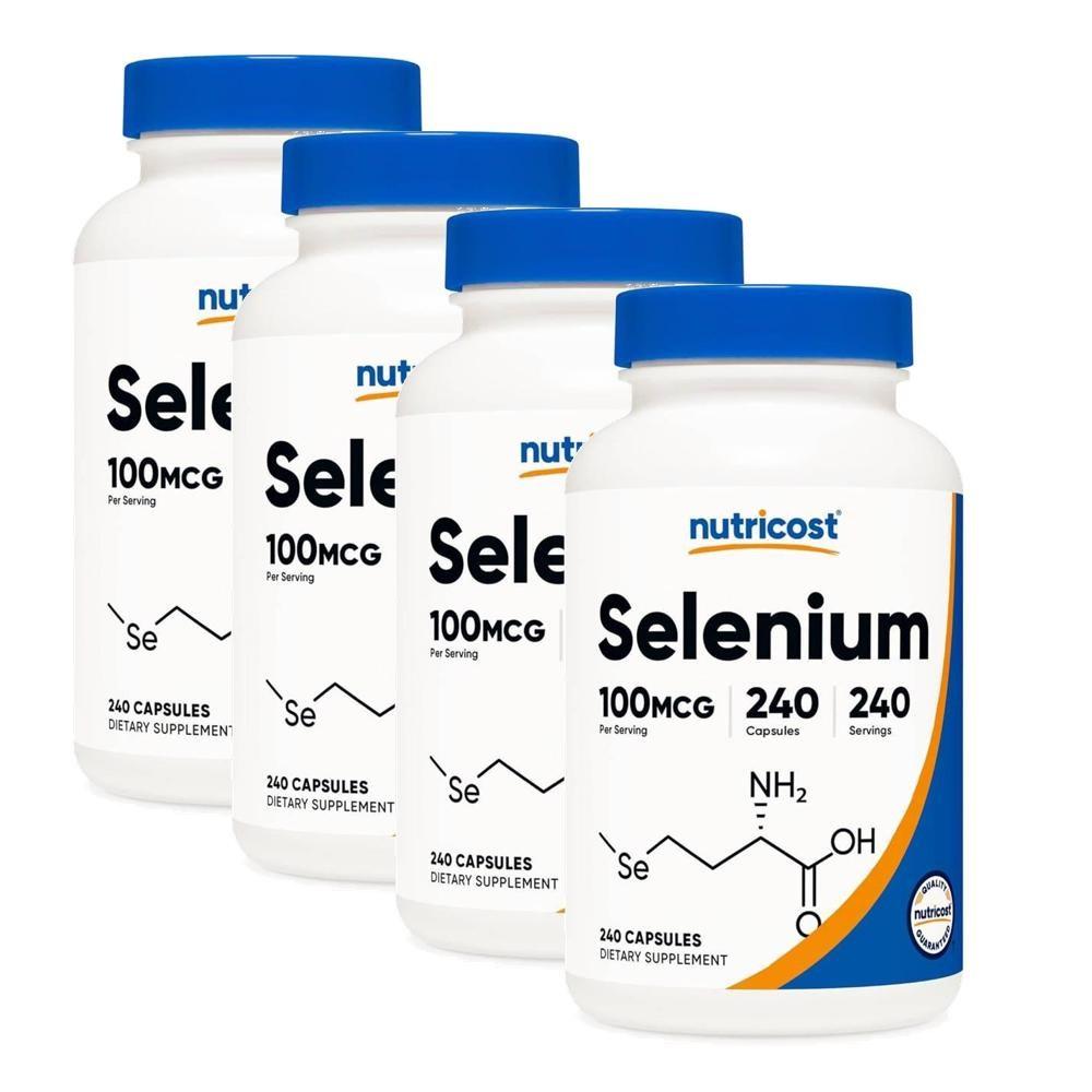 Nutricost Selenium Supplement 100mcg Capsules 4 pcs 240 Tablets