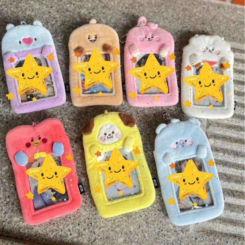 Kpop Bt21 Tata Cooky Chimmy Koya Mang Rj Shooky Idol Peripherals Support Stick Lampshade Korean Star Idol Photo Card Holder