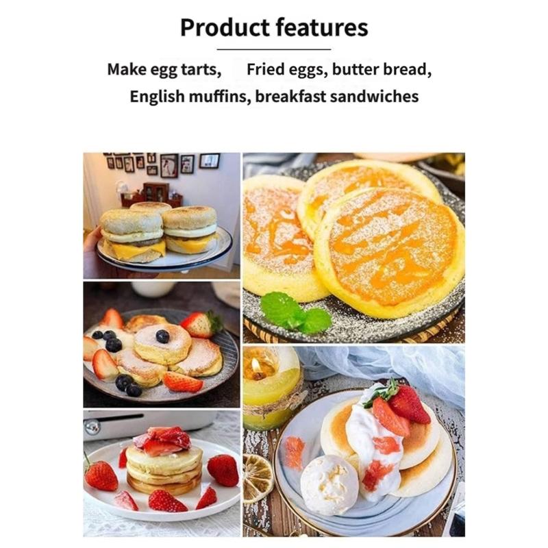 Stainless Steel Tarts Rings Double Edges Design, Safe Stable Baking Tool for Cakes and Dessert