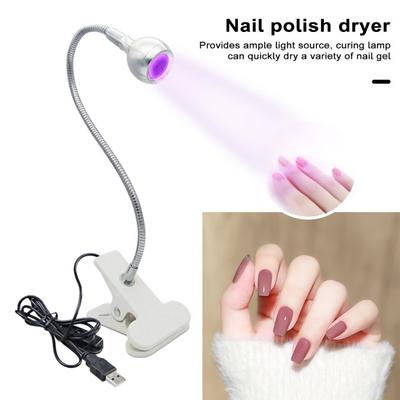 Nagel-UV-Härtungslampe, Mini, tragbar, USB-Aufladung, robustes Metall, lange Lebensdauer, Nagel-Gel-Lampe für den Heimgebrauch im Salon